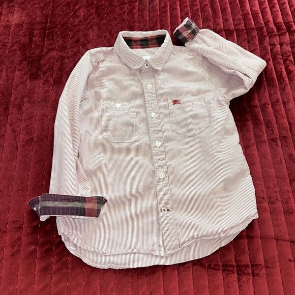 Burberry Cotton Button-down Collared Shirt 2 Pockets unisex 🇬🇧 size 6 y/o - Picture 5 of 17